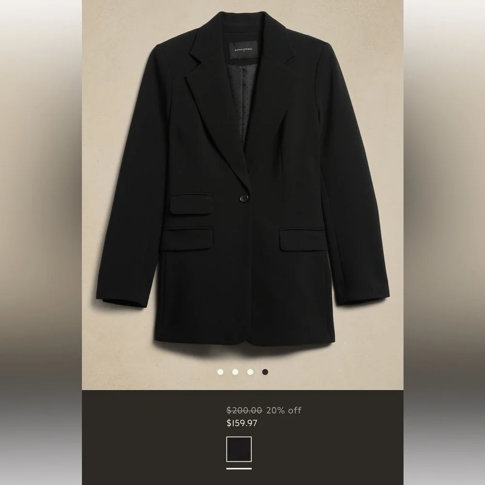 NWT! Banana Republic black Riding Suit Jacket - Multiple Sizes - Picture 5 of 5